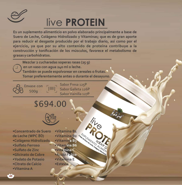 live PROTEIN - Sabor Fresa